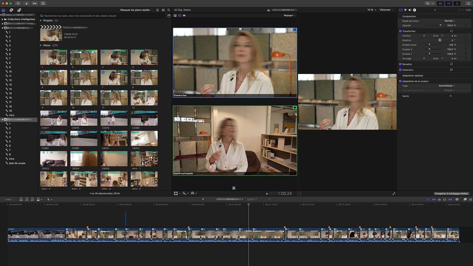 Capture de montage multicam dans Final Cut Pro
