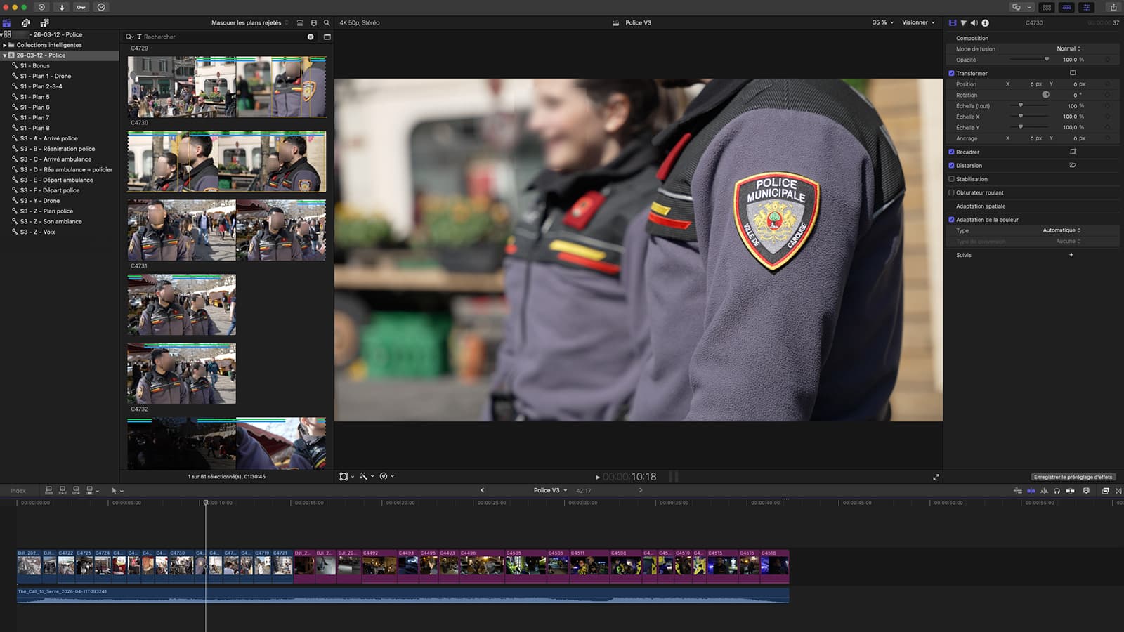 Capture de sélection des meilleurs plans dans Final Cut Pro